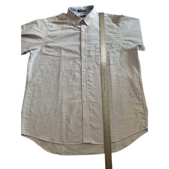 Chaps Mens Checkered Button-Up Long-Sleeve Shirt Size 17-17.5  36-37 - Picture 9 of 13